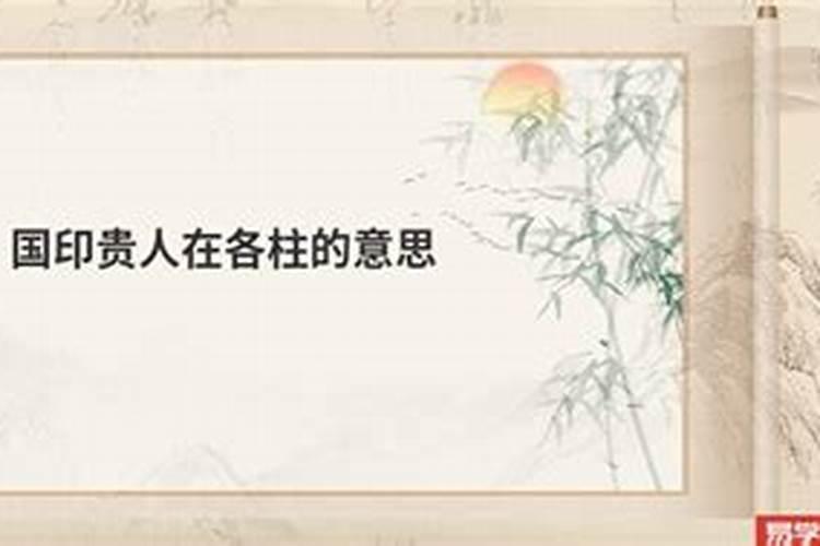 国印贵人在年柱是什么意思