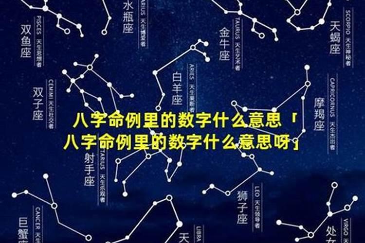 八字里的数字什么意思