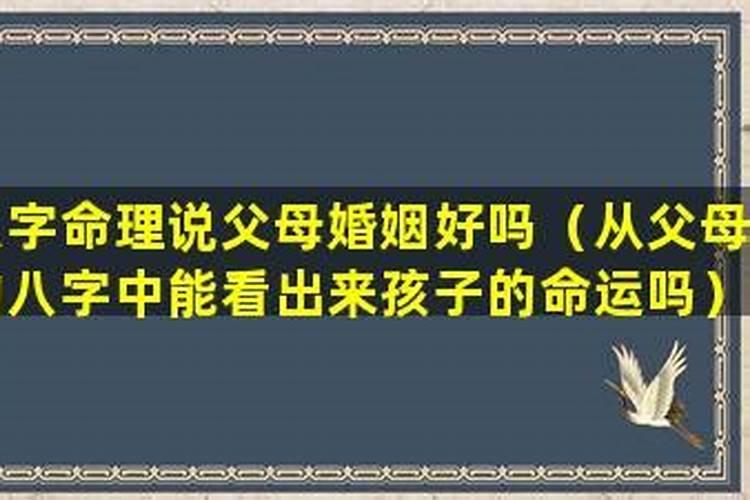 父母八字可以测孩子吗