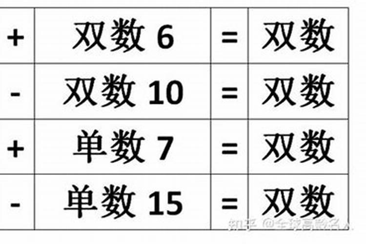 八字单数和双数