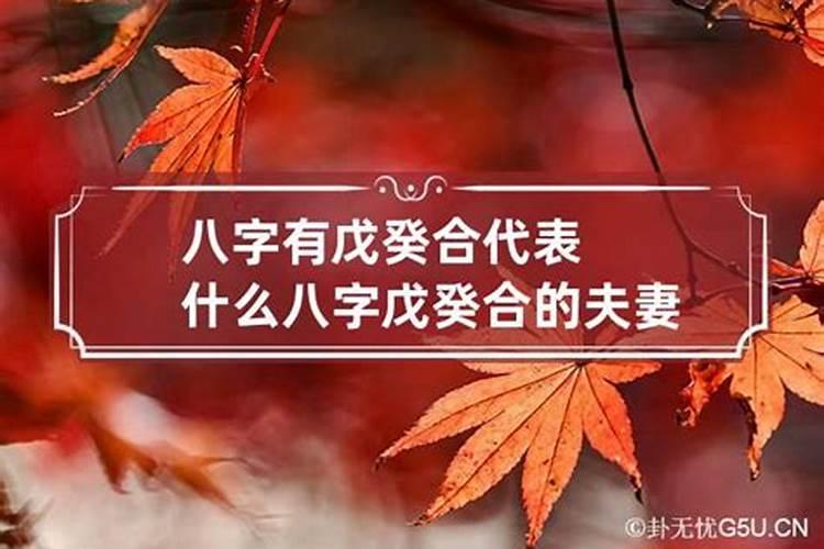 八字戊癸合的夫妻感情