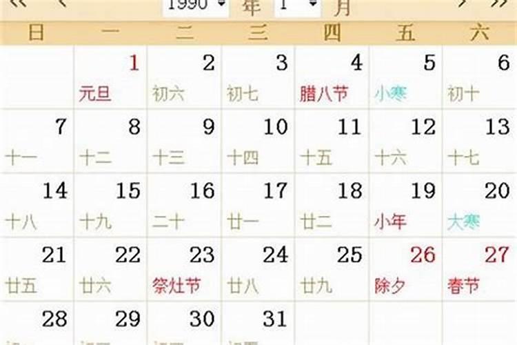 1990年正月初5是什么星座