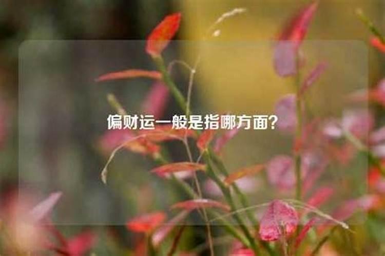 偏财运是什么样的运气