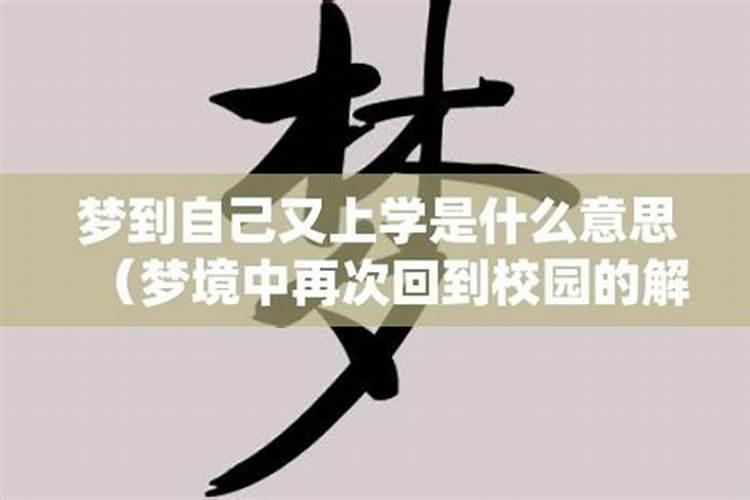 梦到又回到学生时代