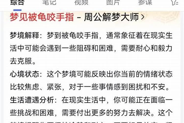 做梦梦见乌龟咬自己是什么意思