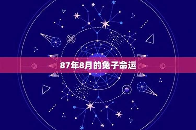 87兔农历八月运势如何