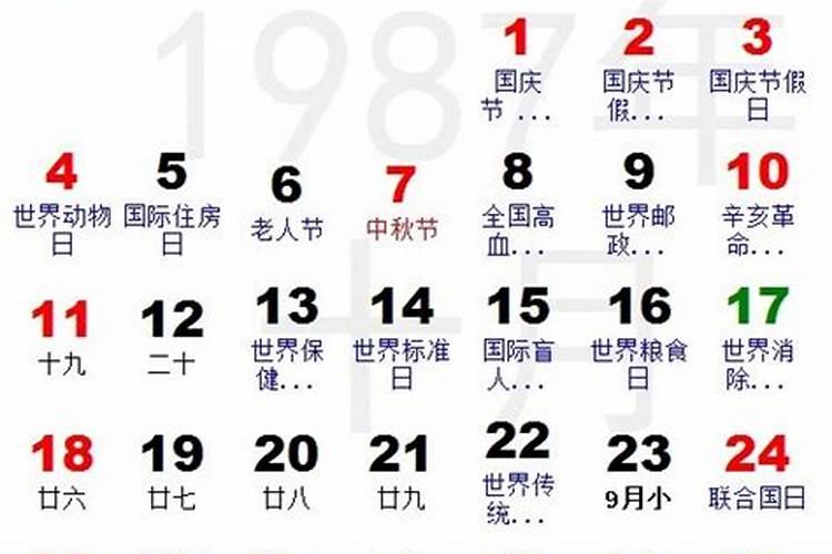 1987年立春是农历几日