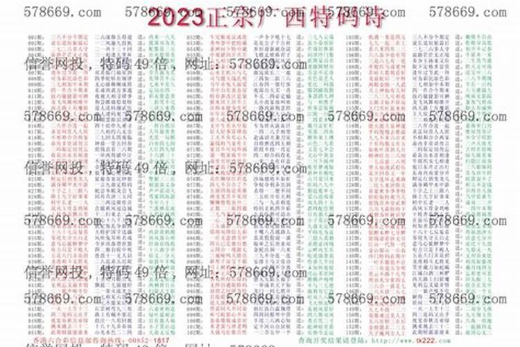 2023兔年生肖排码表