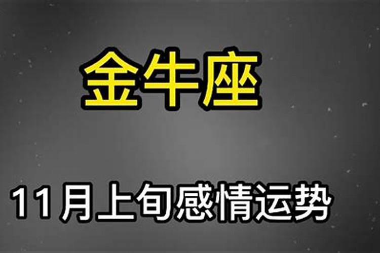 金牛座今日运势11.8日