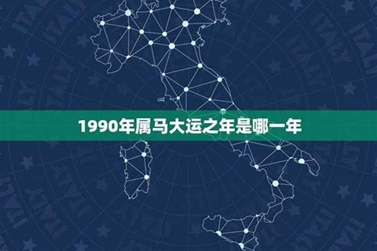 90年的马哪年行大运