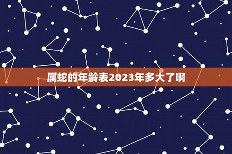 属蛇的人2023年多大