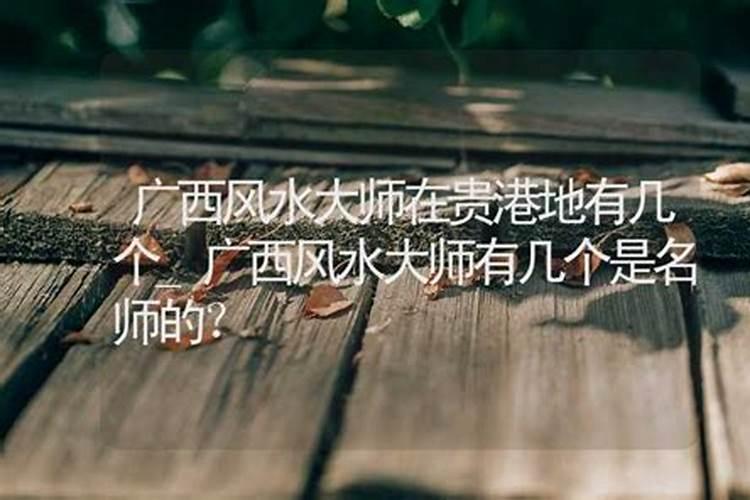 广西风水大师有几个是名师的