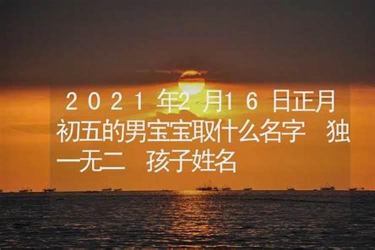 2021年正月初五生的男孩名字