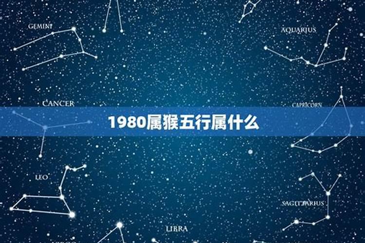 1980年属猴的在五行中属于什么