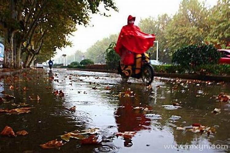 梦见骑车下雨是什么意思