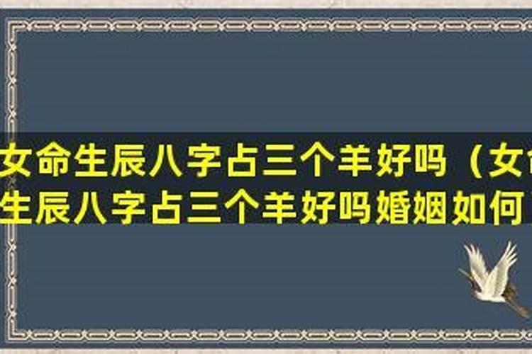 一个女人生辰八字占三孤一破好吗