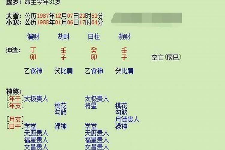 八字子卯相刑晚婚大贵