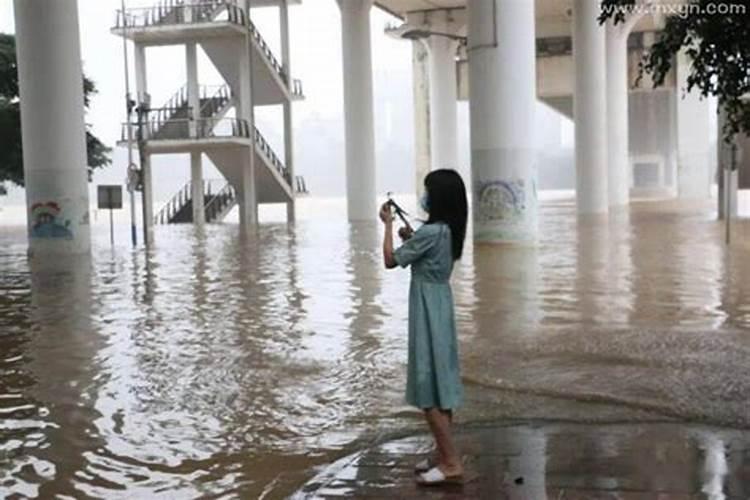 梦见街道上涨洪水预示什么呢