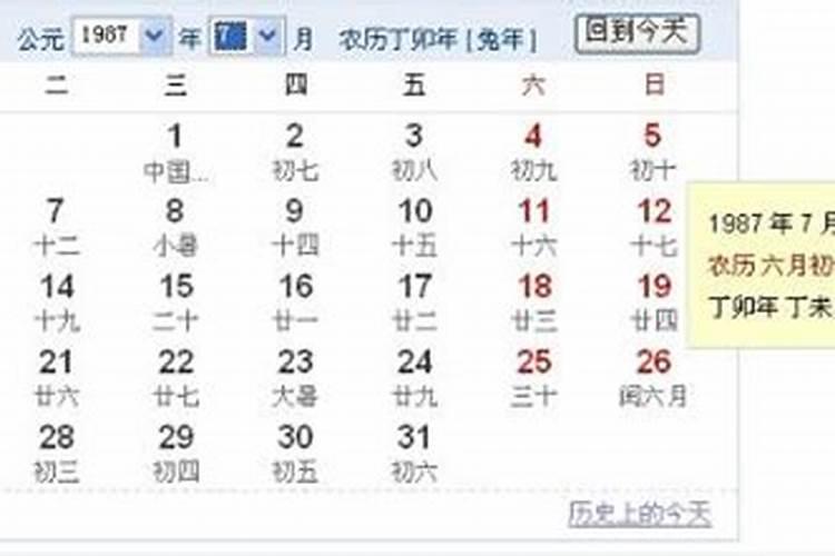 87年农历正月初二是几号