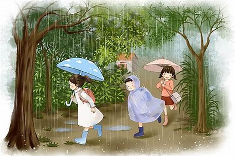 梦见从学校回家的路上下雨