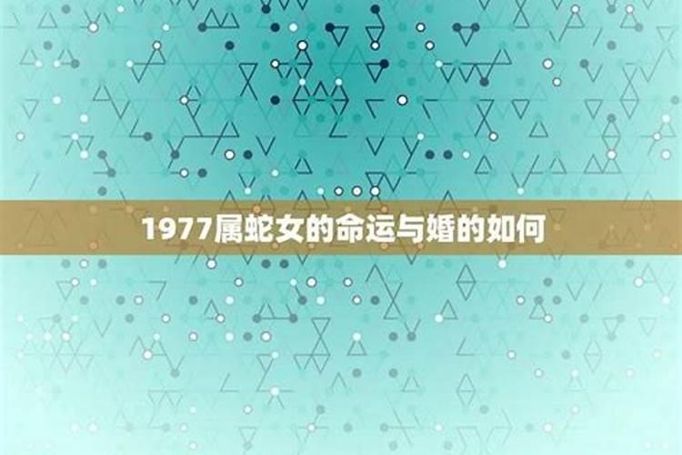 1977属蛇农历六月出生运程婚姻状况