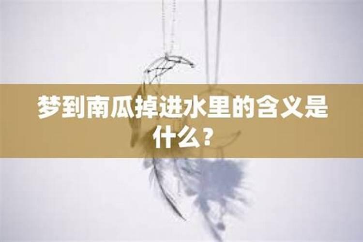 梦见南瓜落地意思