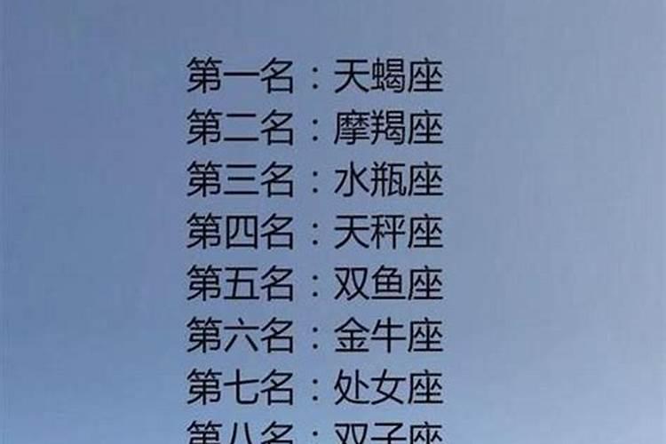 天蝎座什么第一名