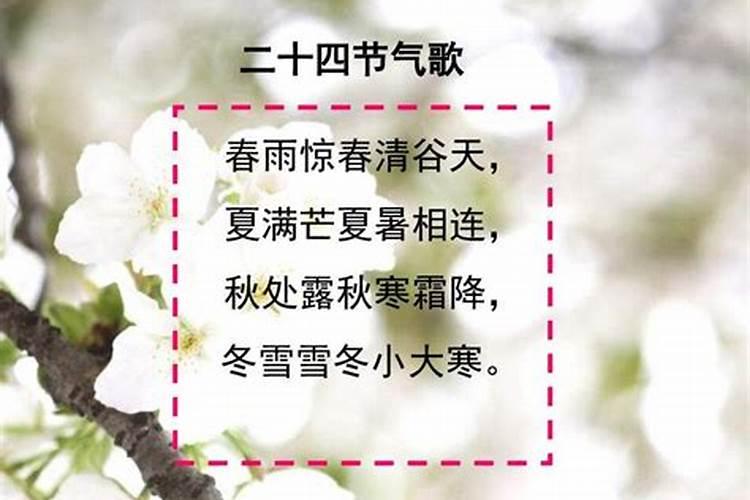 农历清明节前四个节气