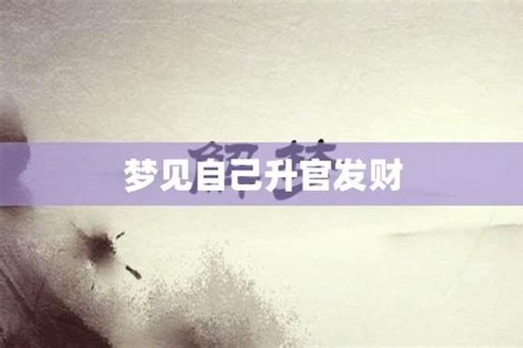 梦到升官发财打什么奖