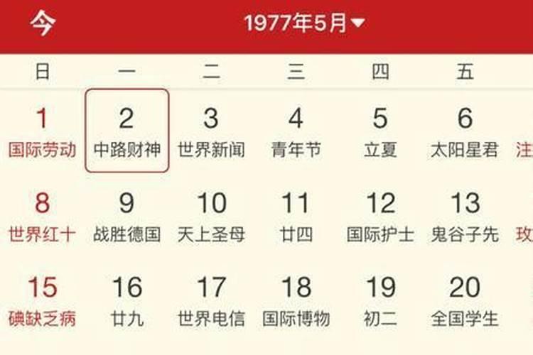 1980年农历三月十五阳历是多少