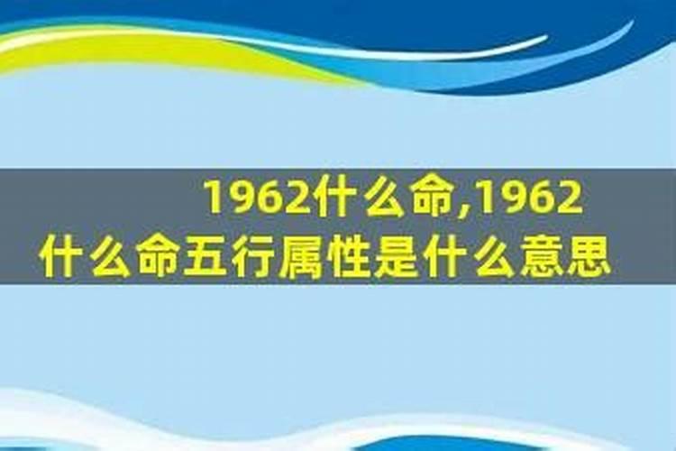 1962年是什么命