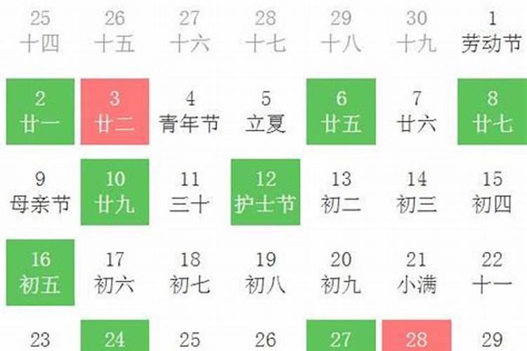 黄道吉日日历2023年5月安床