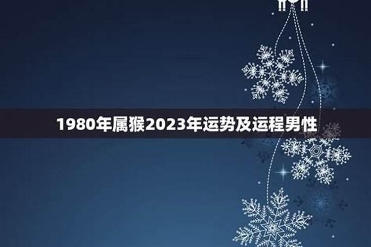 1980年猴女2023年运势及运程男