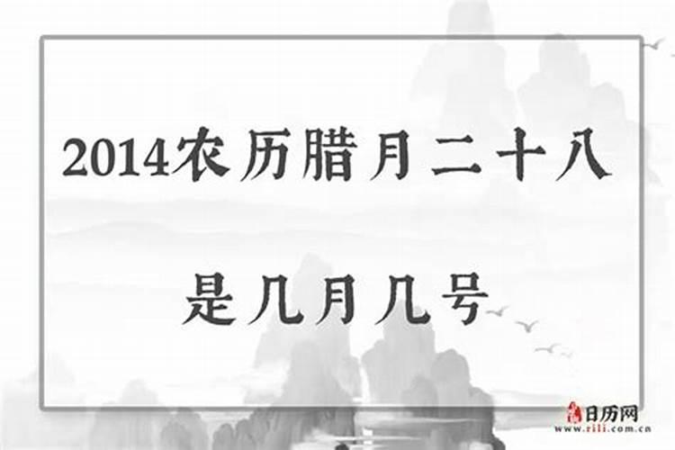 腊月廿八是今年几月几号