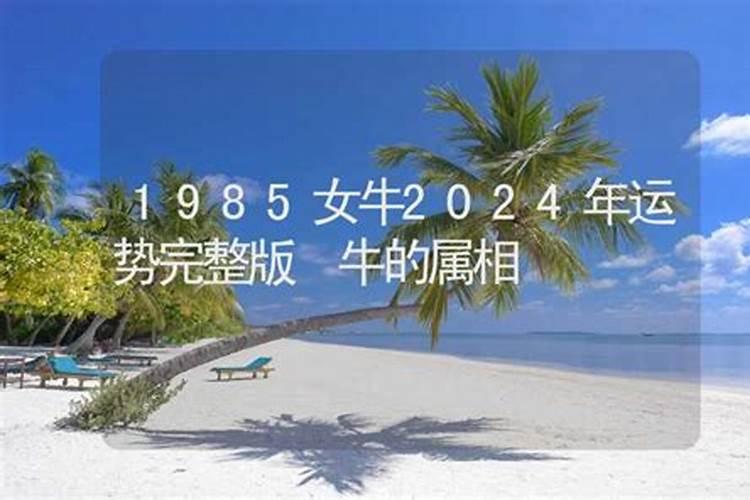 1985女2024年的运势