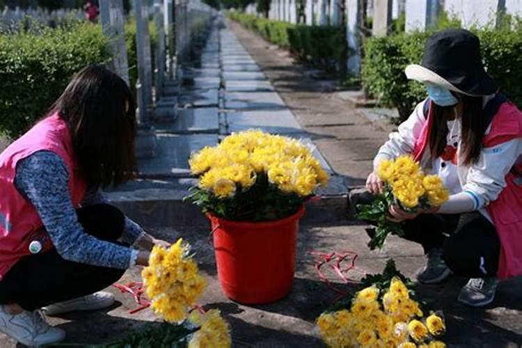 清明节鲜花祭祀