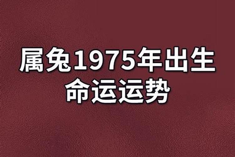 1975年10月属兔一生运程