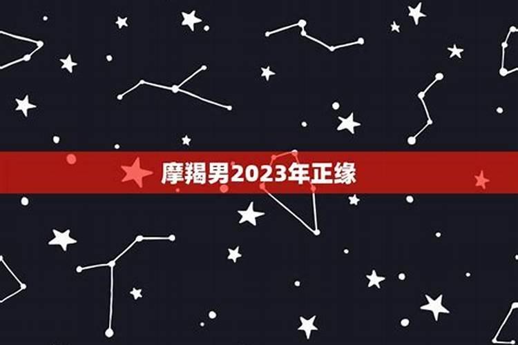 2023年摩羯男