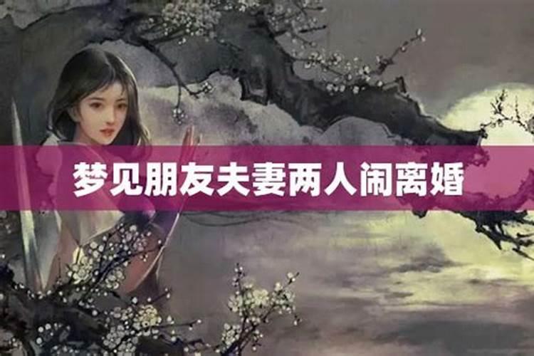 梦见闹离婚的老婆和好