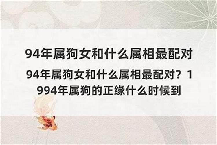 1994年女和什么属相最配