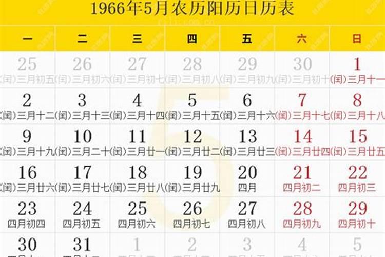 1966年立夏是几月几日