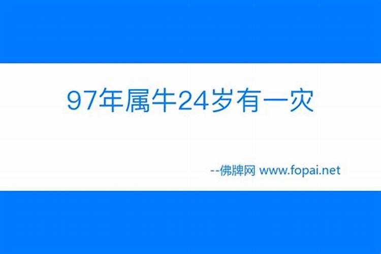 97年属牛的24岁大灾大难