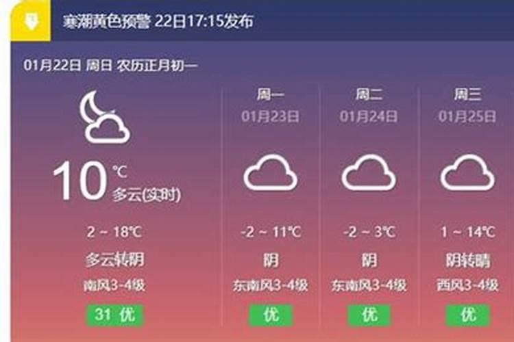 2023年除夕天气预报查询